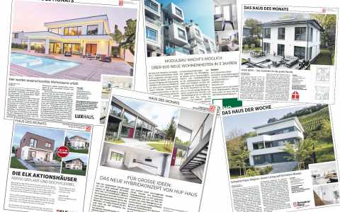 „Häuser des Monats“ von BDF-Unternehmen in großen deutschen Zeitungen